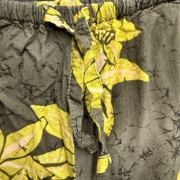 VTG Victoria's Secret Tropical Lounge Pajama Pants Sleepwear Medium Green - Picture 2 of 9